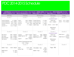 PDC 2014-2015 Schedule