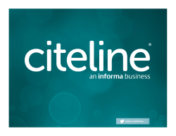 1 | Citeline © 2014 All rights reserved.
