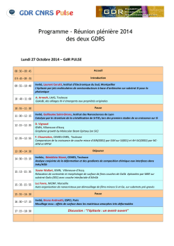 Programme - IEMN - Université Lille 1