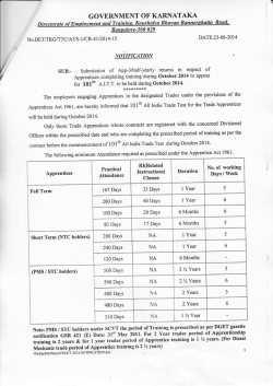 government of karnataka - Directorate Of Emplyment and Training