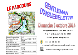 BULLETIN AIGUEBELETTE - Chambéry cyclisme compétition