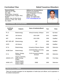 View Profile - North Maharashtra University