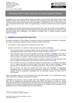 Domestic PhD Tuition Fees for non
