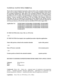 Download as PDF - National Native Title Tribunal