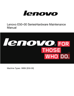 Lenovo E50–00 SeriesHardware Maintenance Manual