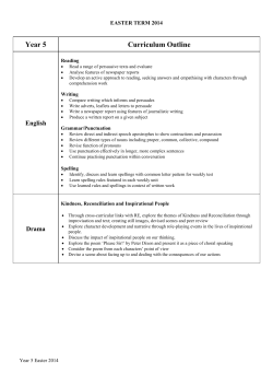 Year 5 Curriculum Outline - stgeorges