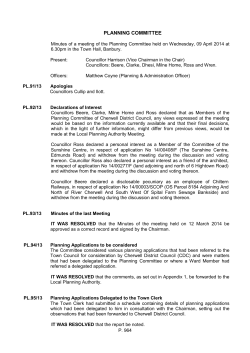 PLANNING COMMITTEE - Banbury Town Council