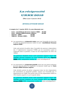 La réciprocité URNE 2015 - Fédération du Bas