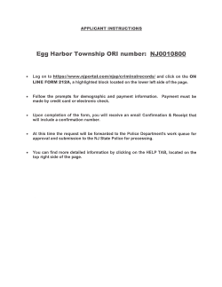 Egg Harbor Township ORI number: NJ0010800