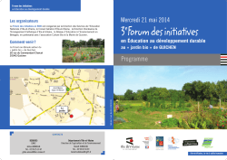Programme forum EDD Ille-et-Vilaine - Edition 2014