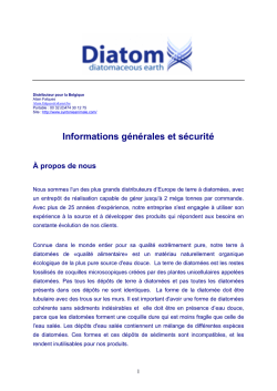 Informations g&eacute;n&eacute;rales et s&eacute;curit&eacute;