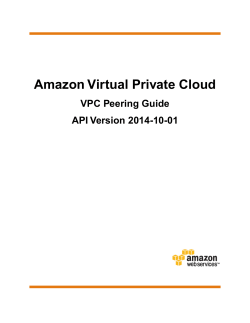 Amazon Virtual Private Cloud VPC Peering Guide