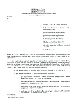 Prot. DB14/00 Regione Piemonte - Direzione B14