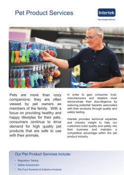 Pet Product Services