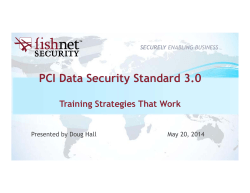 PCI Data Security Standard 3.0