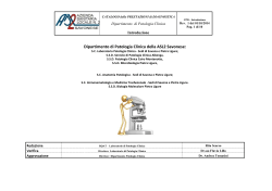 Catalogo delle prestazioni Dipartimento di