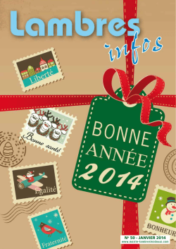 No 50 - JANVIER 2014 - Lambres-Lez