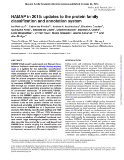 HAMAP in 2015: updates to the protein family classification and
