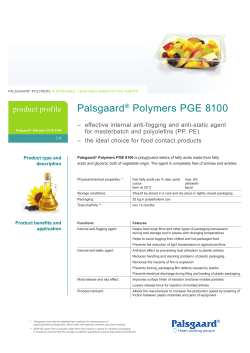 Palsgaard® Polymers PGE 8100
