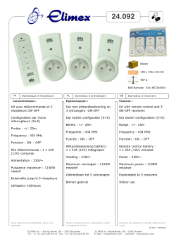 Kit with remote control and 3 ON-OFF receivers Dip switch