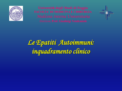 Epatiti Autoimmuni Inquadramento Clinico