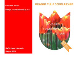 Orange Tulip Scholarship 2014