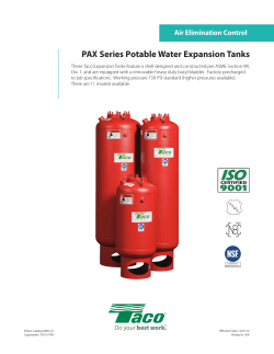 PAX Series Potable Water Expansion Tanks
