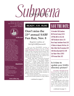 November 2014 Subpoena - San Antonio Bar Association