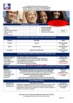 GRATUIT ! - ILC - Ifri Language Centre