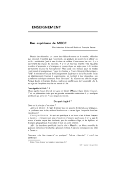 ENSEIGNEMENT - Société Mathématique de France