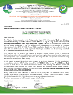 Republic of the Philippines Department of Environment and Natural
