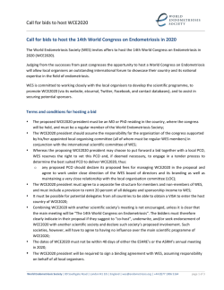 Download the request for proposals for WCE2020