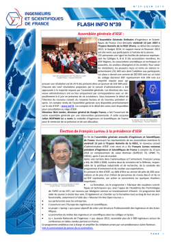 IESF Flash info n°39 juin 2014