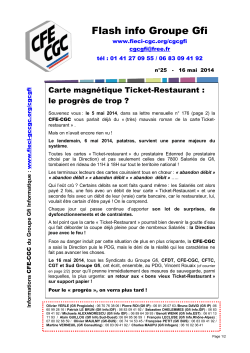 Flashinfo n° 25