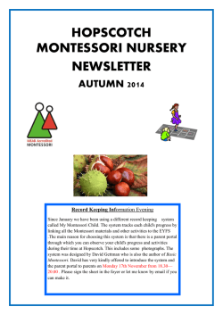 hopscotch montessori nursery newsletter autumn 2014