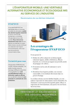 Plaquette EVAP ECO - présentation - Journée Eco