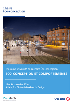 ECO-CONCEPTION ET COMPORTEMENTS