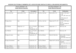 sezioni elettorali modificate a seguito del distacco