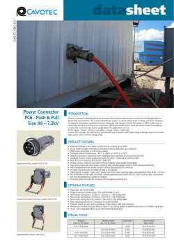 Datasheets Cavotec Connectors X6