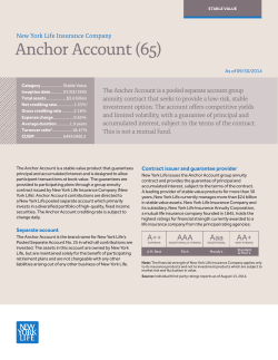NYL Anchor Account (65) - New York Life Retirement Plan Services