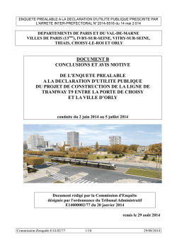 Document B Avis motiv&eacute; DUP Tramway T9