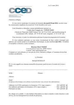 Formation DUP 20 mai (Drôme)