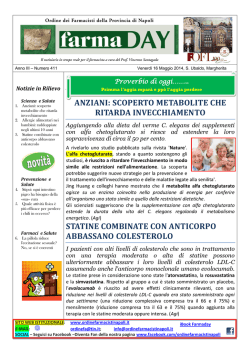 anziani: scoperto metabolite che ritarda invecchiamento statine
