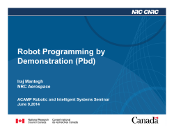 Robot Programming by Demonstration (Pbd)