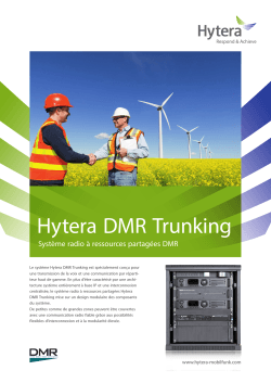 Hytera DMR Trunking - Hytera Mobilfunk GmbH