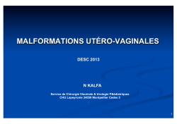 Malformations Utéro-Vaginales - Kalfa - 17-03-2014