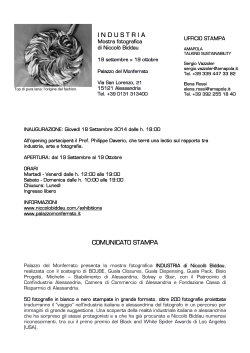 Comunicato stampa - Palazzo del Monferrato