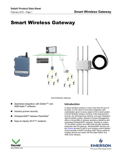 DeltaV Smart Wireless Gateway PDS