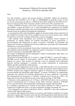 Nella sentenza n. 1032 del 16 settembre 2014 la
