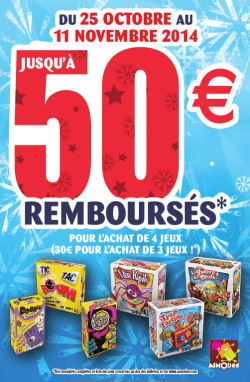 *Voir modalités complètes et liste des jeux concernés